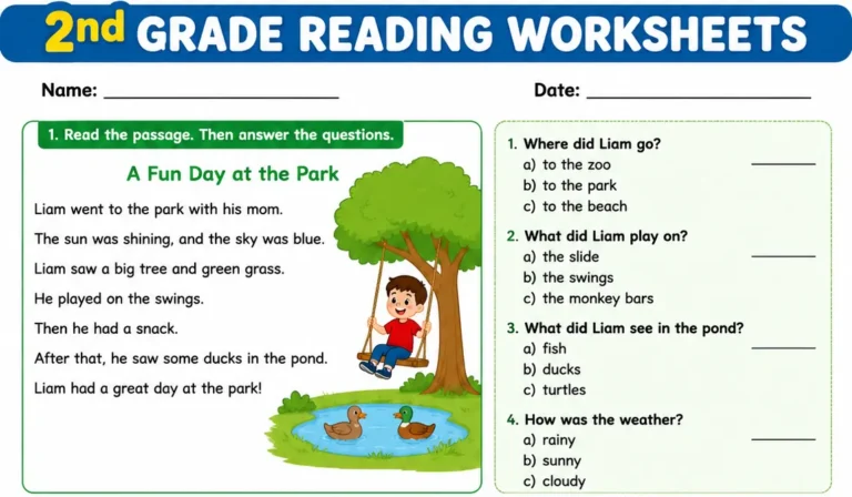 2nd grade reading worksheets
