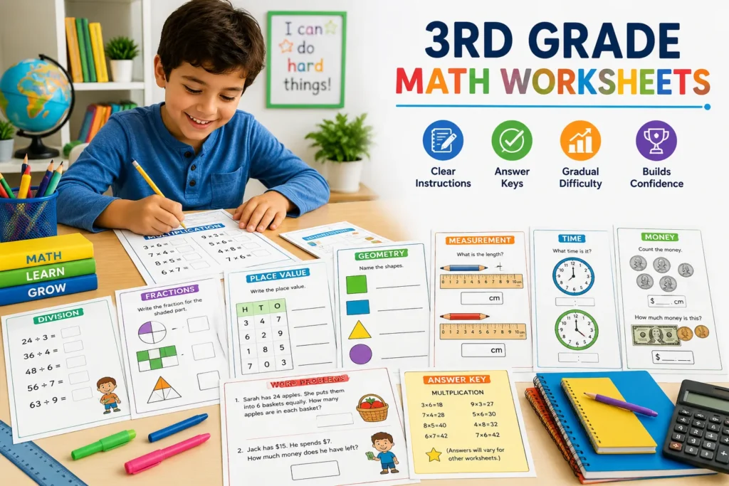Printable 3rd Grade Addition Worksheets