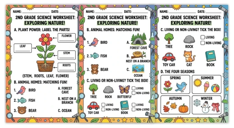 2nd grade science worksheets