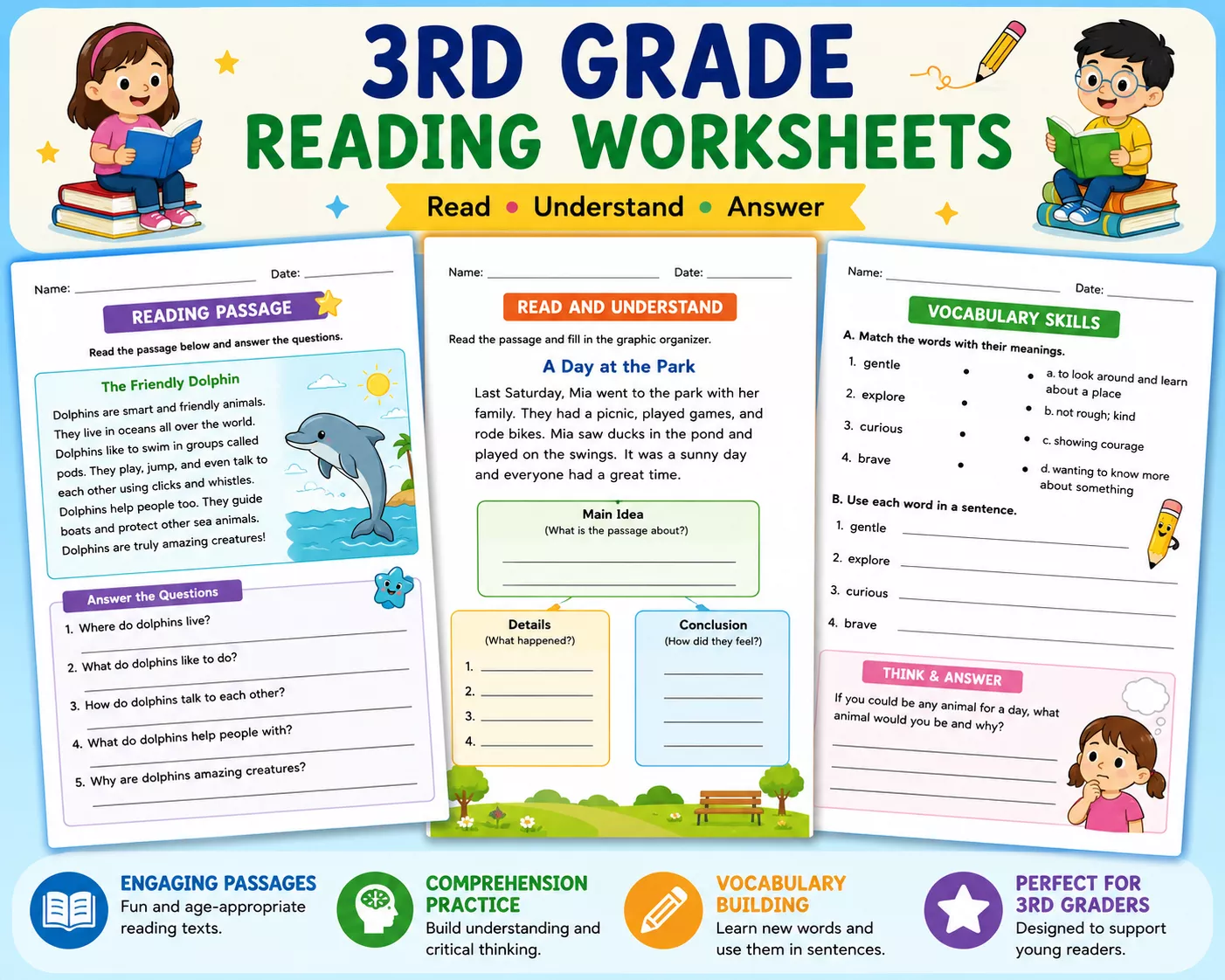 3rd grade reading worksheets