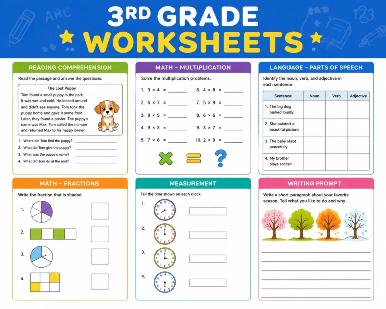 3rd grade worksheets