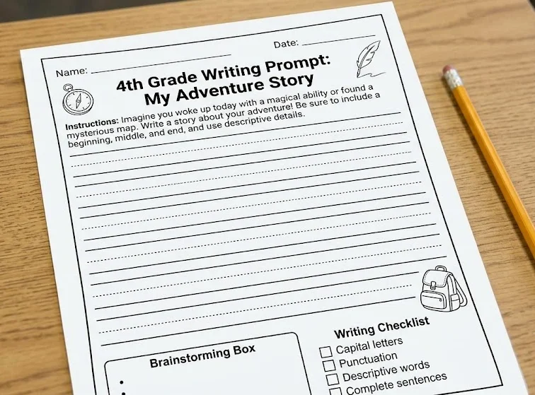 4th grade writing worksheets