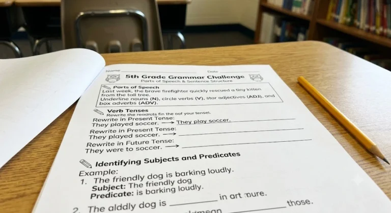 5th grade grammar worksheets
