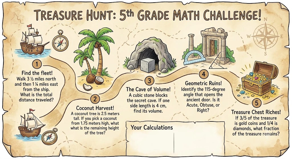 5th grade math worksheet