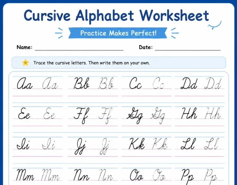 cursive alphabet worksheet free