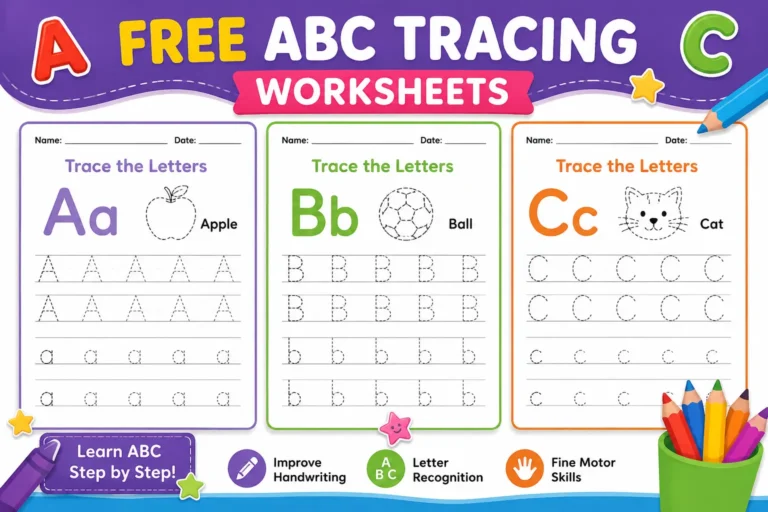 free abc tracing worksheets