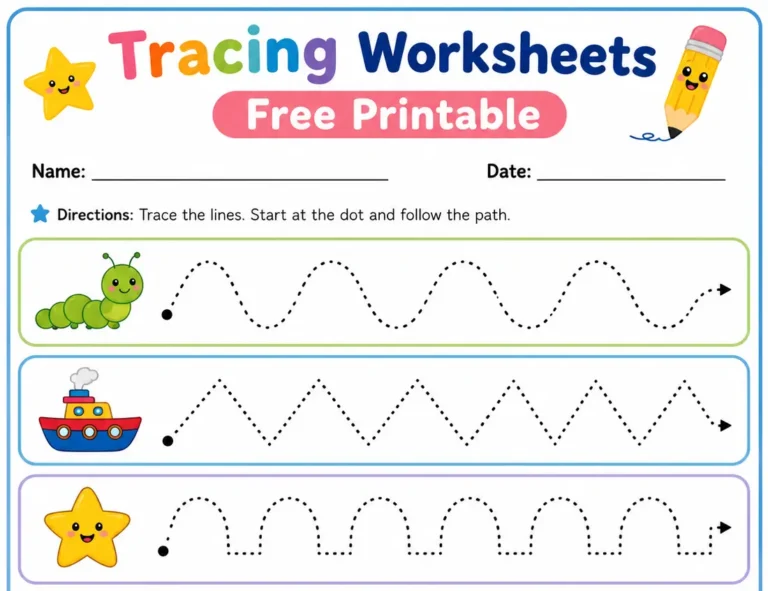 free printable tracing worksheets