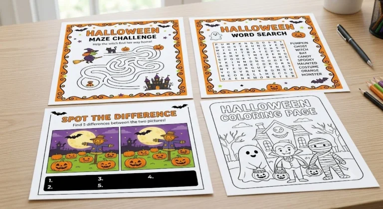 halloween activities printable worksheets