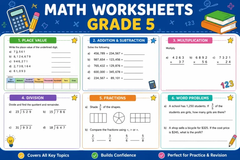 math worksheets grade 5